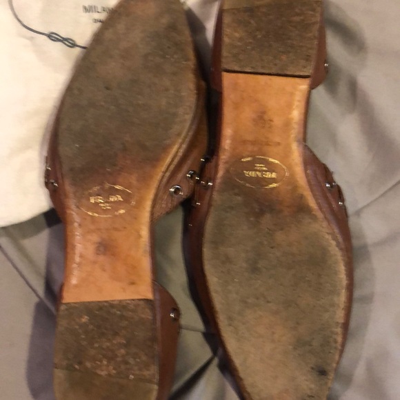 Prada brown leather flats - Picture 4 of 5